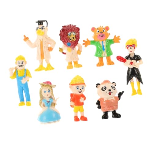 HEMOTON 8st Marionetten-tierverzierungen Miniatur-tierstatue Puppenornament Kinderzimmer Schmuck Tierpuppenstatue Zubehör Actionfigur Tiermenschenfiguren Miniaturpuppe PVC von HEMOTON