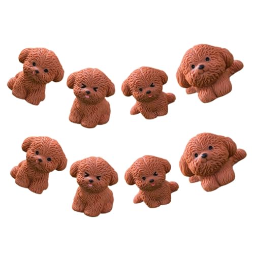 HEMOTON 8st Mikrolandschaftsdekoration Karikatur Tier Welpen Minifigur Hundefiguren Zur Dekoration Miniaturfiguren Zum Basteln Mikrolandschafts-miniaturfiguren Spielzeugfiguren Harz von HEMOTON