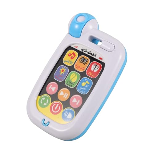 HEMOTON Arabisch-Lernmaschine Handy LED-Kindertelefon Babyphone aufleuchten Lassen Kinderspielzeug kinderhandy Spielzeuge Smartphone für Kleinkinder Handy für Kleinkinder Abs Weiß von HEMOTON