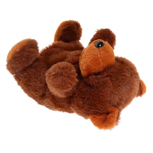 HEMOTON Bär Kuscheltier Bär Handpuppe Spielzeug Kinder Tierpuppe Geschichte Zeit Tierspielzeug Bär Tierpuppe Puppen Lernspielzeug Handpuppe Für Kinder Tierpuppe Zum Geschichtenerzählen Brauner Plüsch von HEMOTON