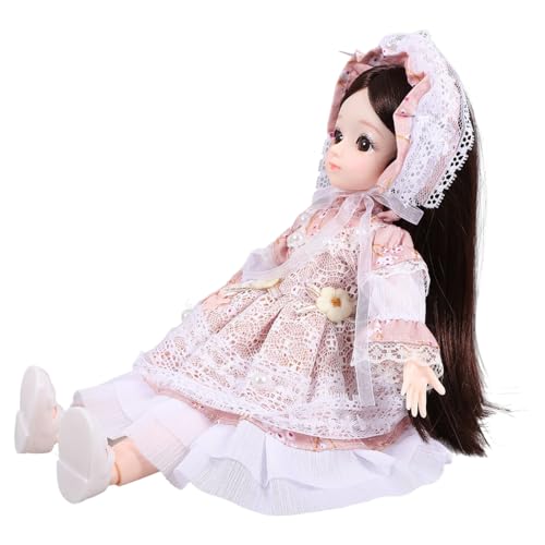 HEMOTON Bjd Gelenkpuppe Feenkleid Bjd Mit Kleidung Im Lolita Stil Bjd Mädchenpuppe 1/6 Puppenkleidung Feenpuppe Lebendige Niedliche Gelenkpuppe Bjd von HEMOTON