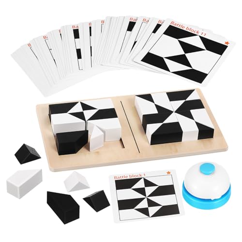 HEMOTON Block-Puzzle Logikrätsel Denksportaufgaben Montessori-blockrätsel Tischspiele Iq-Test-herausforderungsspielzeug Puzzlespiel Geometrische Puzzleblöcke Denkspiele Für Kinder Hölzern von HEMOTON