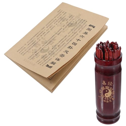 HEMOTON Chinesisches Vermögen Mit Sticks Spielzeug Ich Ching Sticks Konsole Mit Buch Chinesische Wahrsagerei Sticks Kau Chi-M Sticks Chien Tung In Box Für Glücksspiele von HEMOTON