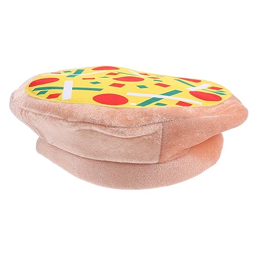 HEMOTON Cosplay-karnevalshut -kopfbedeckung Pizza-kostüm-requisiten Lustiger Hamburgerhut Partydekoration Pizzakostüm Baby Kuscheltier Dekorativer Pizzahut Stirnband Flanell Kleidung Kind von HEMOTON