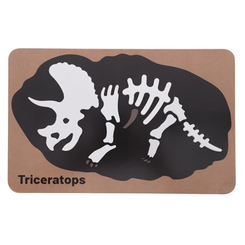 HEMOTON Dinosaurier-Fossilien-Puzzle Hölzernes Dinosaurier-Puzzle Dino-Skelett-Knochen-Puzzle Montessori-Kognitives Spielzeug Lernspielzeug Für Kinder Kleinkinder Mehrfarbig von HEMOTON