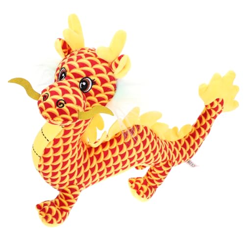 HEMOTON Drachenpuppenmaskottchen drachenfiguren Dragon Plush ausgestopfte Drachenfigur Jahr des Drachendekors Plüschtier Spielzeug Maskottchen-Drachenpuppe Drachenpuppen-Dekor PP Baumwolle von HEMOTON