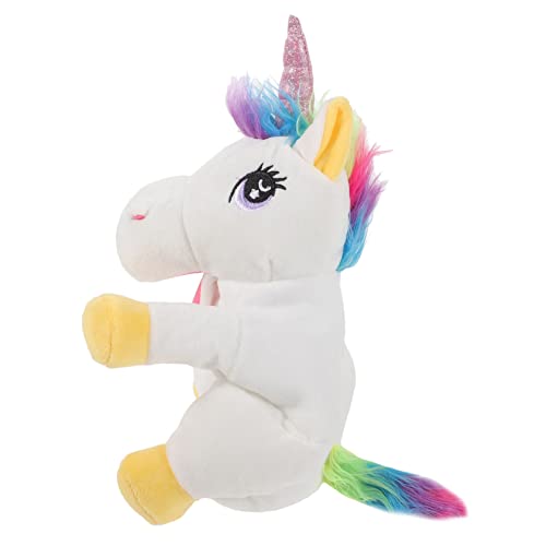 HEMOTON Einhorn Handpuppe Lebensechte Einhorn Puppe Realistisches Handspielzeug Fingerpuppen Babyspielzeug Kinderhandspielzeug Kaninchenspielzeug Tierhandspielzeug von HEMOTON