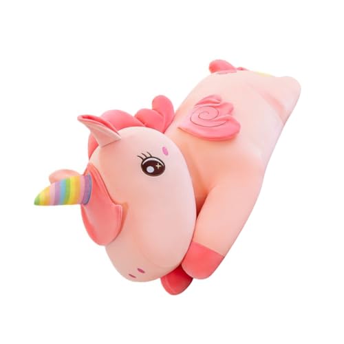 HEMOTON Einhorn Kissen Einhorn Puppe Stofftier Kuscheltier Plüschtier Unikat Deko Dekokissen Kinderspielzeug Spielpuppe Einhorn Form Design Puppe Daunen Baumwolle Rosa von HEMOTON