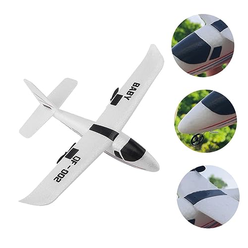 HEMOTON Fern gesteuertes Segel Flugzeug Flugzeugspielzeug für Kleinkinder Flugzeug auseinander nehmen 3D-Flugzeugmodelle LED-Lichtleiste led-lichtband UAV RC-Flugzeug RC Segelflugzeug Weiß von HEMOTON