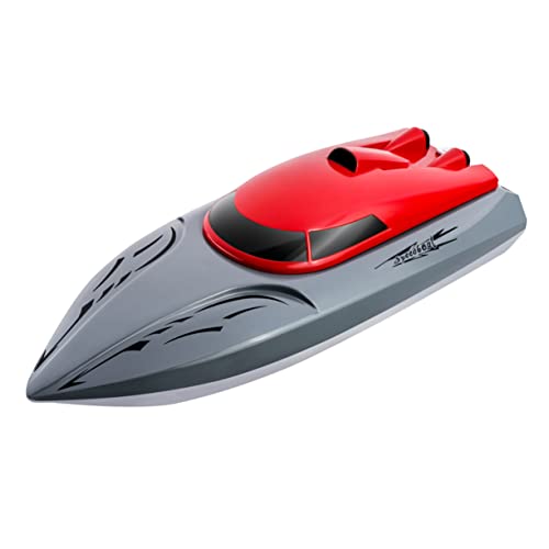 HEMOTON Ferngesteuertes Boot Rc-Boot Renn-elektroboot Rc Segelboot Elektrisches Poolboot Boot Mit Alligatorkopf Elektrisches Rennboot Selbstaufrichtendes Boot Rc Fischerboot Rot Abs von HEMOTON