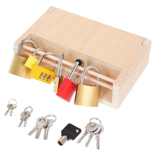 HEMOTON Frühen Bildung Pädagogisches Für Jungen Schließfächer Mini Vorhängeschloss Für Für Babys Stapeln Schlösser Stem Kit Holz HEMOTON Frühen Bildung Pädagogisches Für Jungen Schließfächer Mini Vorhängeschloss Für Für Babys Stapeln Schlösser Stem Kit Holz von HEMOTON