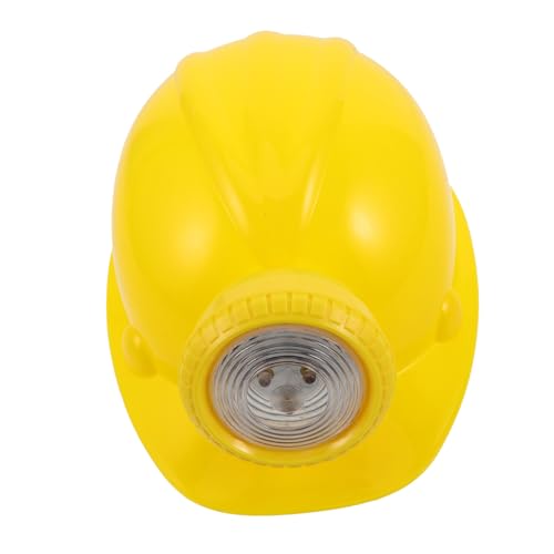 HEMOTON Gefälschte Miner Hut Prop Cosplay Hut Kinder Bau Hut Mit Licht Für Jungen Und Mädchen Dress Up Pretend Spielen Cosplay Miner Helm von HEMOTON