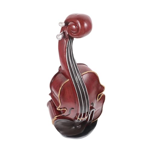 HEMOTON Geigenmodell winzige Geige mit Bürodekor Violine kleine Geige kleinste Geige Vintage Dekoration Retro Dekoration Retro Styles Geigendekoration für zu Hause Sparschwein Harz von HEMOTON