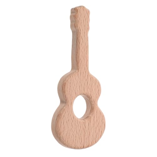 HEMOTON Gitarrenschmuck für holzspielzeug Gitarre Lernspielzeug Musik für frühkindliche Entwicklung Gitarrenmodell für Miniaturgitarre kognitiv Khaki von HEMOTON