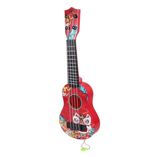 HEMOTON Gitarrenspielzeug Für Kinder Simulationsgitarrenspielzeug Ukulele-Modell Ukulele Für Kinder Kleine Gitarre Ukulele-Spielzeug Für Die Frühe Bildung Kinder-Gitarren-Ukulele Abs Rot von HEMOTON