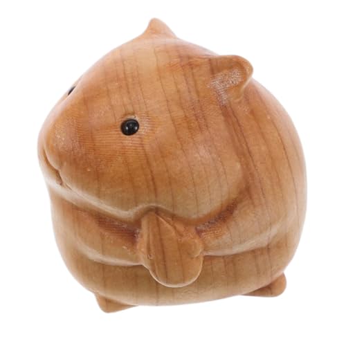 HEMOTON Hamster-Ornament Haubenstarter Verstellbare Stirnbänder Beine der Kücheneinheit Auto Schildkrötenhandwerk Fasan deko Figur Hamsterfigur Hamster-Skulptur-Schreibtischdekoration Holz von HEMOTON