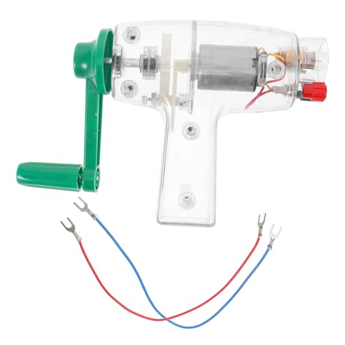 HEMOTON Handgenerator Tragbarer Elektrischer Generator DIY-generatormotor Früherziehungsgerät Spielzeug Für Wissenschaftliche Experimente Stromgenerator Mit Handkurbel Transparent Plastik von HEMOTON