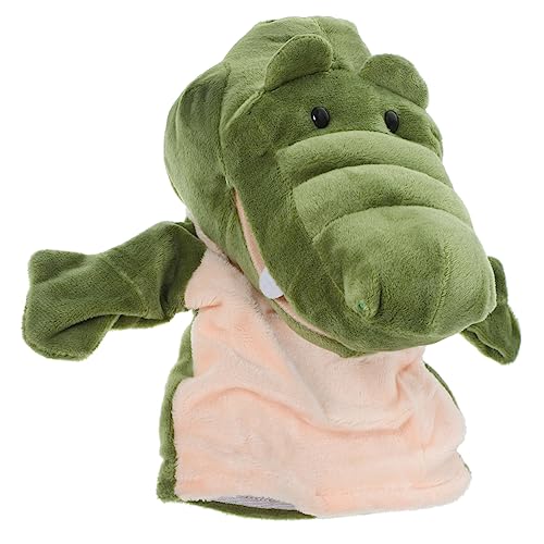 HEMOTON Handpuppe Früherziehung Ganzkörperpuppe Drache Handpuppe Tierpuppe Zum Geschichtenerzählen Grüne Puppe Rollenspielpuppe Plüsch von HEMOTON