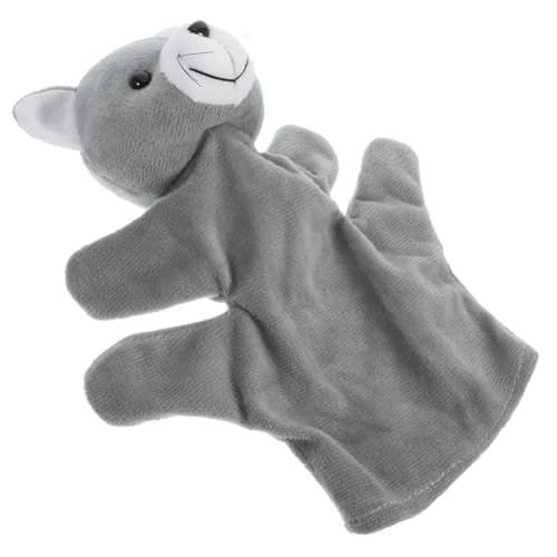 HEMOTON Handpuppe Katze Spielzeug Plüschtier Tierische Handpuppe Handpuppen Für Babys Tierhandpuppen Tierpuppe Geschichte Erzählende Marionette Plüsch Handpuppe Pp Baumwolle Grey von HEMOTON