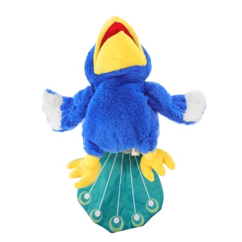 HEMOTON Handpuppe Pfau Puppen Lernspielzeug Rollenspiel Handpuppe Kinderpuppenspielzeug Cartoon-handpuppe Interaktive Handpuppe Simulationspfauenmodell Entzückende Handpuppe Plüsch von HEMOTON