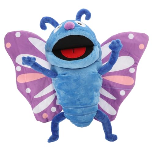 HEMOTON Handpuppe Schmetterling Ausgestopftes Tierspielzeug Handpuppe Zum Geschichtenerzählen Interaktive Handpuppe Plüsch Handpuppe Story-time-Marionette Rollenspiel Puppen Pp Baumwolle von HEMOTON