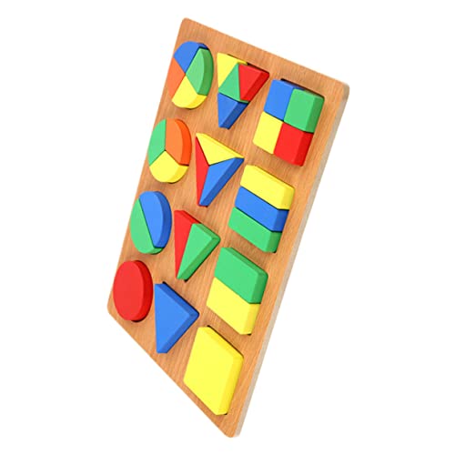 HEMOTON Holz Puzzle Spiel Bunte Geometrische Formen Lernspielzeug Montessori Motorikspielzeug für Kleinkinder Frühe Kreatives DIY Holz Legespiel HEMOTON Holz Puzzle Spiel Bunte Geometrische Formen Lernspielzeug Montessori Motorikspielzeug für Kleinkinder Frühe Kreatives DIY Holz Legespiel von HEMOTON