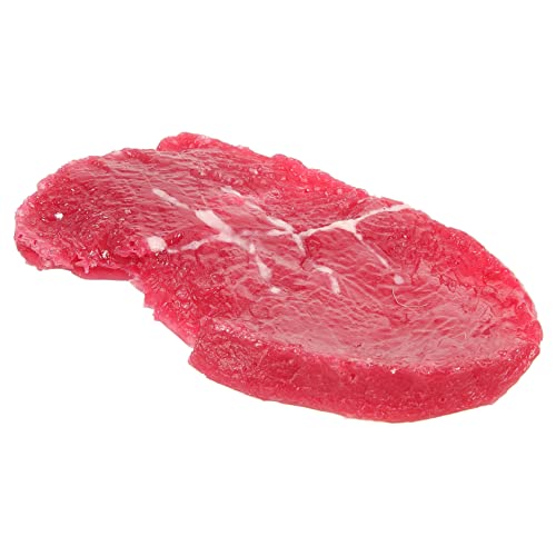 HEMOTON Imitation Steak Fleischwolf Simulierte Künstliche Steaks Küche Lebensechte Steakklopfer Türgriff Spindeln Modell Fleisch Requisite Faux Steak Burger Smasher Rindfleisch Fleisch von HEMOTON