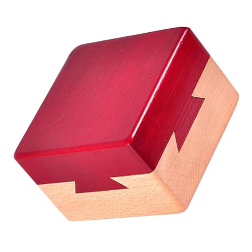 HEMOTON Iq-Puzzle Spielzeug Für Kinder Kinderpuzzle Kinderspielzeug Puzzles Für Erwachsene Lernspielzeug Lu-ban-Puzzle-Ball Hölzern Rot von HEMOTON