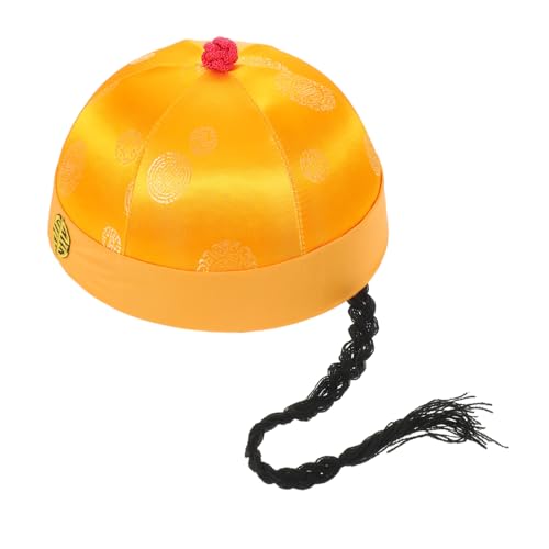 HEMOTON Kaiserhut Chinesische Kaiser Kopfbedeckung Leicht Für Theater Cosplay Kleiner Goldener Kaiserhut Mit Kunstponytail Für Alte Kostüme Und Rollenspiele HEMOTON Kaiserhut Chinesische Kaiser Kopfbedeckung Leicht Für Theater Cosplay Kleiner Goldener Kaiserhut Mit Kunstponytail Für Alte Kostüme Und Rollenspiele von HEMOTON