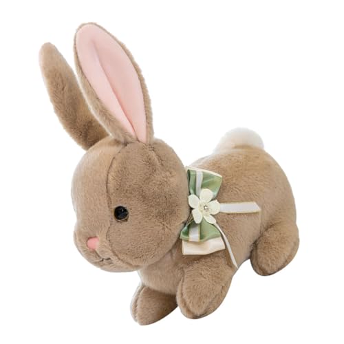 HEMOTON Kaninchen Plüschtier Plüschpuppe Plüschtier Für Mädchen Personalisierte Kuscheltiere Weiches Gefülltes Tier Kleiner Hase Kuscheltiere Süß Ausgestopftes Kaninchen Brown Pp Baumwolle von HEMOTON