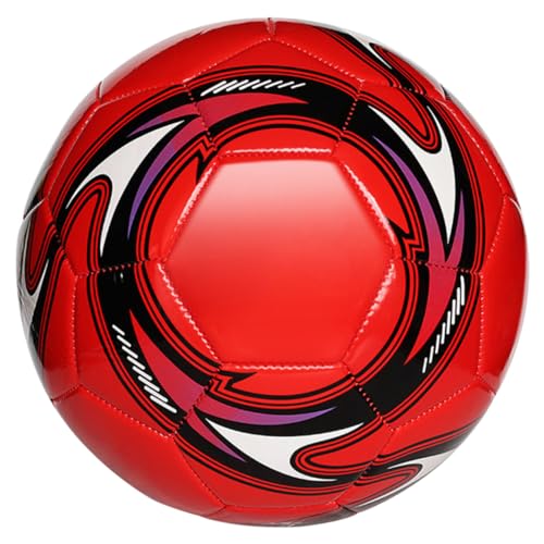 HEMOTON Kinder fußball kinderfußball Fußball für draußen fußballspiele Langlebiger Fußball Spielzeug Fußball für Kinder Kleinkind-Fußball Fußball trainieren Kleinkindfußball PVC rot von HEMOTON