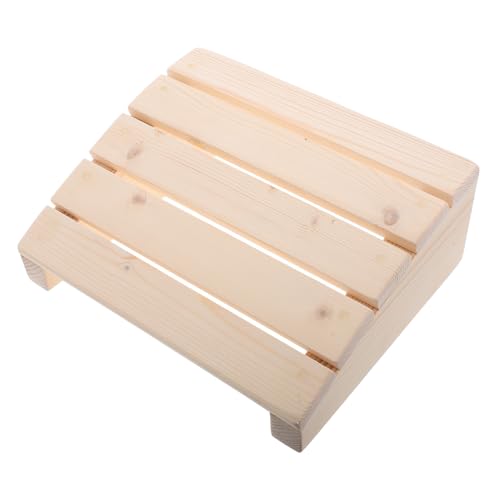 HEMOTON Klavierhocker Tritthocker Küchenhelfer Ergonomischer Fußhocker Küchenhocker Unter Dem Schreibtisch Fußstütze Küchenhelfer Hocker Für Die Küche Hocker Beige Holz von HEMOTON