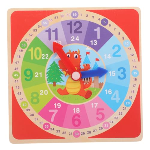 HEMOTON Kleinkind Lehre Uhr Holz Uhr Spielzeug Anzahl Uhr Modell Spielzeug Kinder Zeit Lernen Zu Sagen Zeit Kleinkind Lehre Zeit Prop von HEMOTON