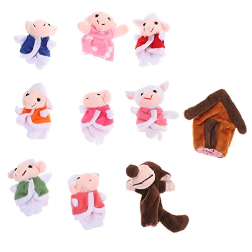 HEMOTON Lamm Fingerspielzeug Fingerpuppe Für Kinder Mini-kuscheltiere Tierische Fingerpuppe Fingerpuppen Für Kinder Tierisches Handspielzeug Fingerpuppen Spielzeug Babypuppen Colorful von HEMOTON