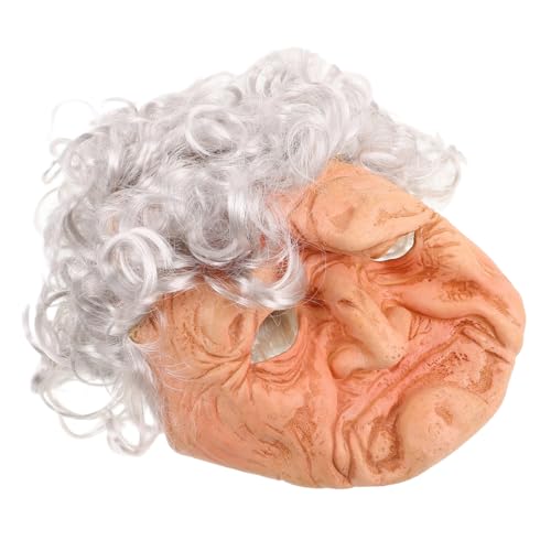 HEMOTON Maske des Alten Mannes Haarmasken Vintage - realistische Gesichtsmaske realistische Masken Senioren Maske Lustige Maskerade Maske lustig Maskenspielzeug Künstliche Faserhaare von HEMOTON