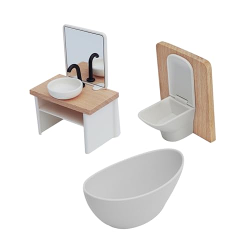 HEMOTON Maßstab Realistische Puppenhaus Dusche Waschbecken Toilette für Kreatives Rollenspiel und Familienaktivität HEMOTON Maßstab Realistische Puppenhaus Dusche Waschbecken Toilette für Kreatives Rollenspiel und Familienaktivität von HEMOTON