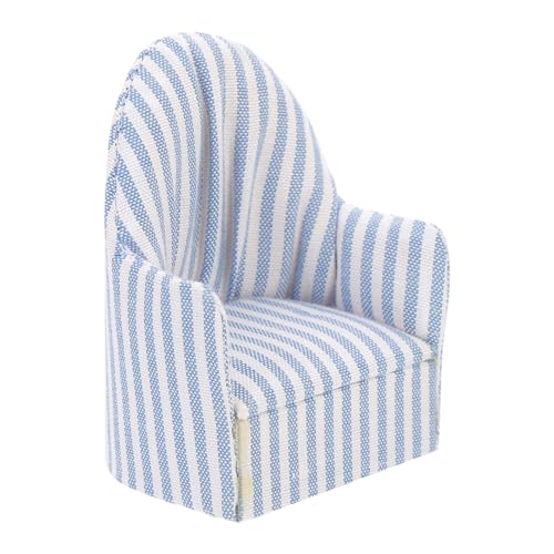 HEMOTON Mini Streifensofa Couch Für Couch Sofas Ornamente Für Blaue Ornamente Couch Sofas Miniaturmöbel Modell Mini Streifensofa Mini Sofa Stoff von HEMOTON