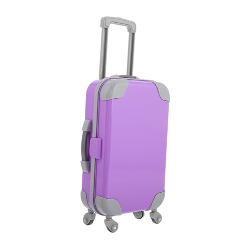 HEMOTON Mini-Trolley Spielzeugkoffer Koffer-minimodell Aufbewahrungsbehälter Mit Deckel Mini-hausverzierung Mini-gepäck-partygeschenk Puppenhauszubehör Mini-Koffer Puppenkoffer Abs Violet von HEMOTON