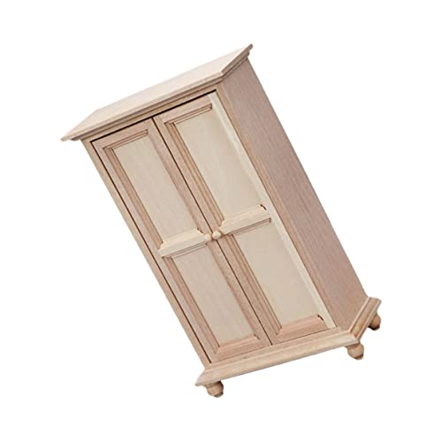 HEMOTON Mini Vertikalgarderobe Mini Garderobenmöbel Mini Schrank Ornament Mini Kommode Für Puppen Mini Garderobenschrank Miniatur Garderobenschrank Miniatur Schrank Mini von HEMOTON