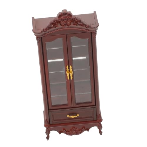 HEMOTON Miniatur Bücherregal Doppel Tür Wein Schrank Holz Miniatur Möbel Puppenhaus Vitrinen Schrank Modell Wohnzimmer Zubehör HEMOTON Miniatur Bücherregal Doppel Tür Wein Schrank Holz Miniatur Möbel Puppenhaus Vitrinen Schrank Modell Wohnzimmer Zubehör von HEMOTON