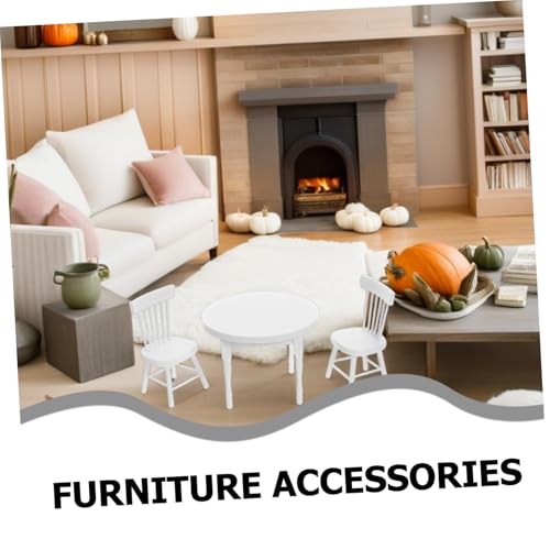 HEMOTON Miniatur Holz Puppenhaus Möbel Set Weiß Esstisch und Stuhl Modell aus Ungiftigem Holz Kompakt für Spiel und Lernaktivitäten Feine Verarbeitung für Realistische Puppenhausdekoration HEMOTON Miniatur Holz Puppenhaus Möbel Set Weiß Esstisch und Stuhl Modell aus Ungiftigem Holz Kompakt für Spiel und Lernaktivitäten Feine Verarbeitung für Realistische Puppenhausdekoration von HEMOTON