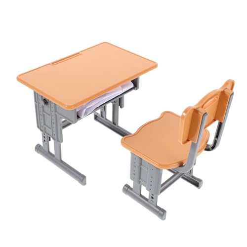 HEMOTON Miniatur Puppenhaus Tisch und Stuhl Set Realistische Schulmöbel aus Kunststoff Lernumgebung für Tragbares Leichtes Klassenzimmer Zubehör für Kreatives Spiel HEMOTON Miniatur Puppenhaus Tisch und Stuhl Set Realistische Schulmöbel aus Kunststoff Lernumgebung für Tragbares Leichtes Klassenzimmer Zubehör für Kreatives Spiel von HEMOTON
