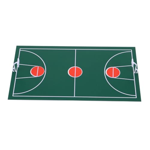 HEMOTON Modell Eines Basketballplatzes Basketballplatz Sportplatzmodell Mini-basketballplatz-Requisite Sportplatz Mini Sandtisch Stütze Sport-minimodell Dark Green Plastik von HEMOTON