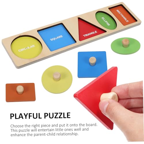 HEMOTON Montessori Holzpuzzle Greifbrett Bunte Geometrische Formen Spielerisches Lernspielzeug für Kleinkinder Ab Jahr Stabile Verarbeitung und Glatte Oberfläche HEMOTON Montessori Holzpuzzle Greifbrett Bunte Geometrische Formen Spielerisches Lernspielzeug für Kleinkinder Ab Jahr Stabile Verarbeitung und Glatte Oberfläche von HEMOTON