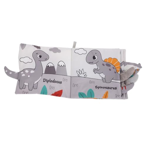 HEMOTON Nordisches Windschweif-stoffbuch Weiches Babybuch Neugeborene Bücher Brettbücher Für Babys Von 0 Bis 12 Monaten Knisterbücher Für Babys Bücher Aus Stoff Badebuch Light Grey Tuch von HEMOTON