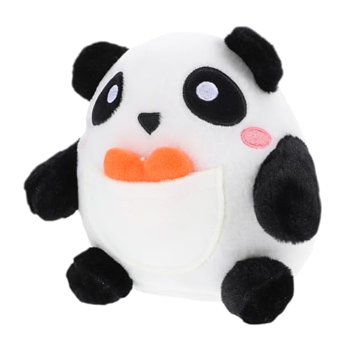 HEMOTON Panda-Puppe Gefüllte Puppe Cartoon-tierspielzeug Sofa-verzierung Stofftierpuppe Gefülltes Puppengeschenk Puppenspielzeug Plüsch Black von HEMOTON