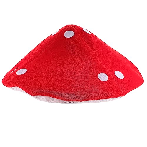 HEMOTON Pilzhut Pilzmütze Hut für Kinder Hut Kleinkind lustige Plüschhüte lustiger Kostümhut halloween costume halloween kleidung Hut Kind Cosplay Partykostüm Hut Stoff rot von HEMOTON