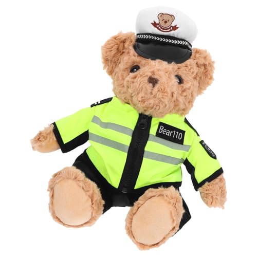 HEMOTON Flauschiger Bärenplüsch für Kinder Polizei Bär Kuscheltier aus Plüsch Pädagogisches Spielzeug für Jungen und Mädchen zur Verkehrssicherheitserziehung HEMOTON Flauschiger Bärenplüsch für Kinder Polizei Bär Kuscheltier aus Plüsch Pädagogisches Spielzeug für Jungen und Mädchen zur Verkehrssicherheitserziehung von HEMOTON