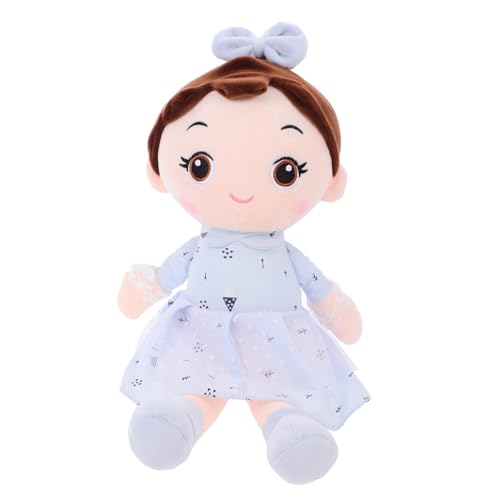 HEMOTON Plüschtier babypuppe Geburtstagsgeschenk Spielzeug für Babys Sammlerpuppe Puppenkleid Cartoon-Mädchen Kindermädchenspielzeug Mädchen Plüschpuppen Kindermädchenpuppe Stoff Blue von HEMOTON