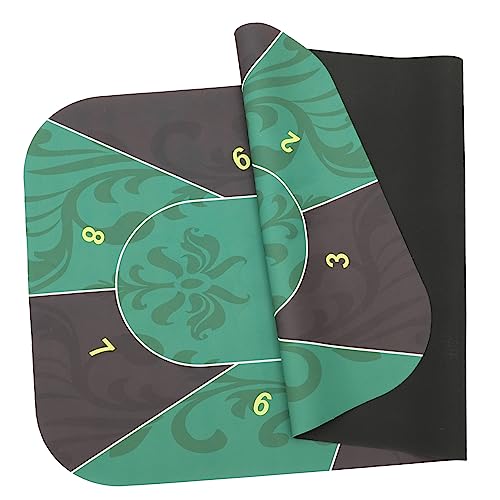 HEMOTON Pokerchip-Tuch Tischmatte Pokertische tragbare Tische quadratische Tischdecke Faltmatte pokerauflage Poker Matte gummipad tischdecken Gummimatte für Tisch Pokertischabdeckung Green von HEMOTON